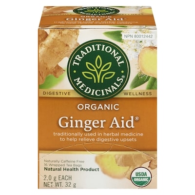 Traditional Medicinals Ginger Aid Organic Wrapped Tea Bags 16 ea, $0.39/1ea