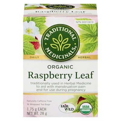 Traditional Medicinals Raspberry Leaf Organic Wrapped Tea Bags 16 ea, $0.44/1ea