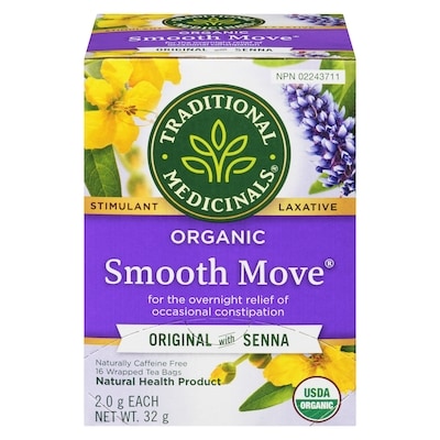 Traditional Medicinals Smooth Move Original With Senna Organic Wrapped Tea Bags 16 ea, $0.34/1ea