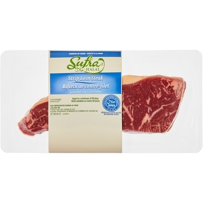 Sufra Halal Gf Strip Loin Steak $33.05/1kg $15.00/1lb
