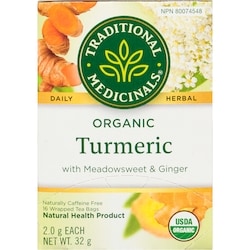 Turmeric With Meadowsweet & Ginger Organic Wrapped Tea Bags