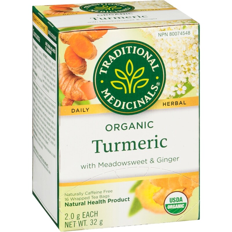 Turmeric With Meadowsweet & Ginger Organic Wrapped Tea Bags