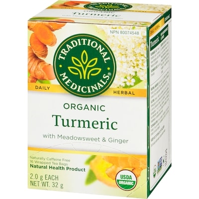 Turmeric With Meadowsweet & Ginger Organic Wrapped Tea Bags