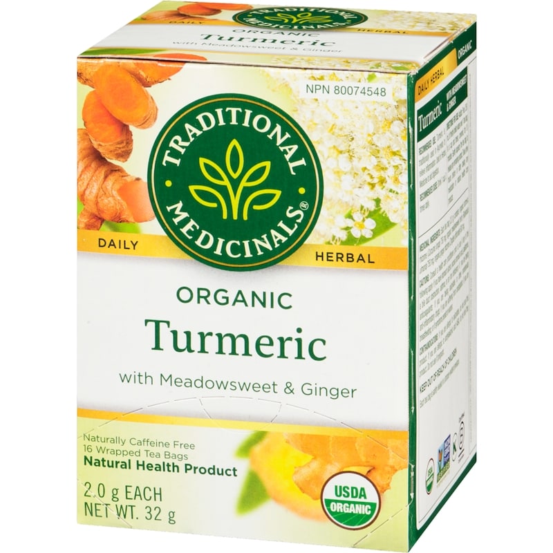 Turmeric With Meadowsweet & Ginger Organic Wrapped Tea Bags