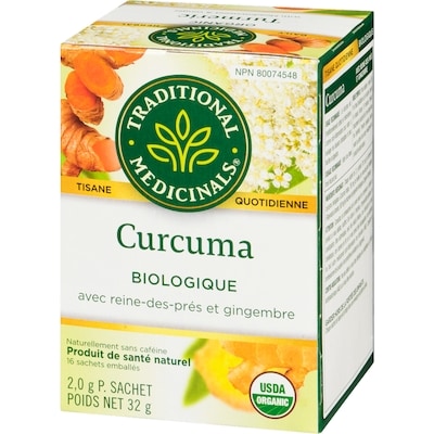 Curcuma Avec Reine-Des-Prés Et Gingembre Biologique Sachets Emballés