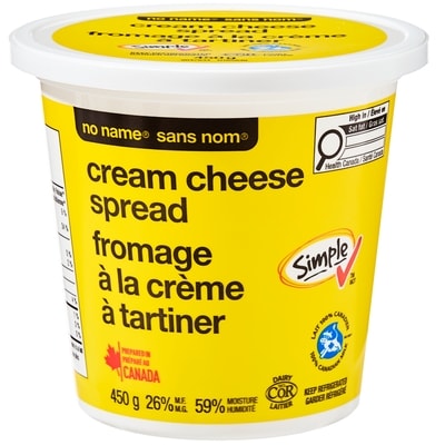 Sans Nom Tartinade au fromage à la crème originale 450 g, 1,33 $/100g