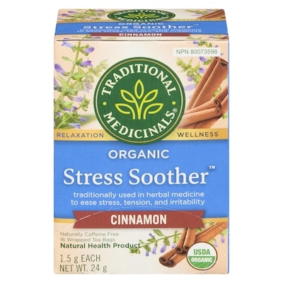 Traditional Medicinals Stress Soother Cinnamon Organic Wrapped Tea Bags 16 ea, $0.41/1ea