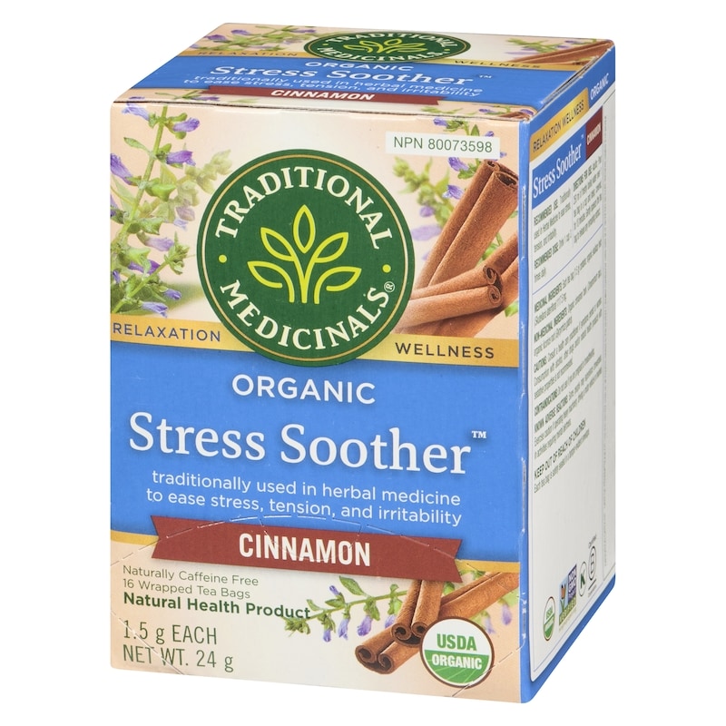 Stress Soother Cinnamon Organic Wrapped Tea Bags
