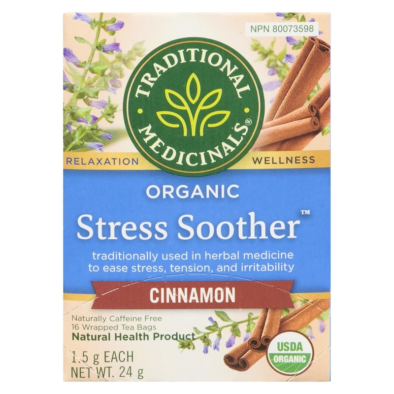 Stress Soother Cinnamon Organic Wrapped Tea Bags