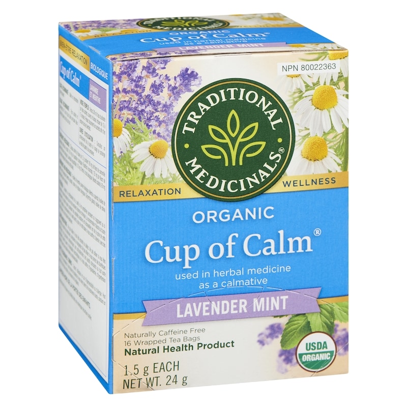 Cup Of Calm Lavender Mint Organic Wrapped Tea Bags