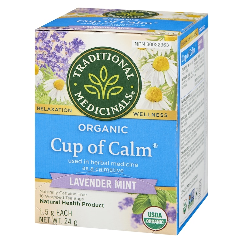 Cup Of Calm Lavender Mint Organic Wrapped Tea Bags
