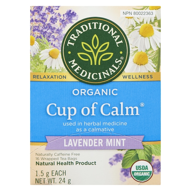Cup Of Calm Lavender Mint Organic Wrapped Tea Bags