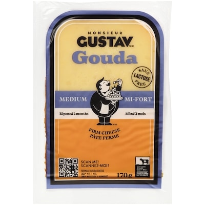 Monsieur Gustav Fromage Gouda Mi-Fort  170 g, 4,70 $/100g