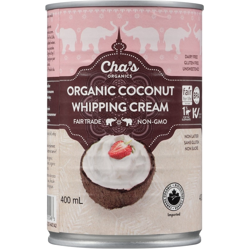 Cha's Organics Crème de coco à fouetter bio - 400 ml | Provigo