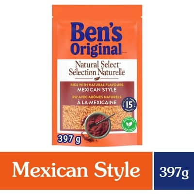 Bens NATURAL SELECT Mexican Style Rice Side Dish 397 g, $1.63/100g