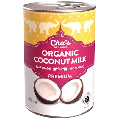 Cha's Organics Coconut Milk Organic 400 ml, $1.25/100ml
