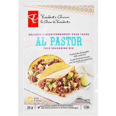 President's Choice Al Pastor Taco Seasoning Mix 24 g, $5.37/100g