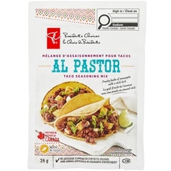 President's Choice Al Pastor Taco Seasoning Mix 24 g, $5.37/100g