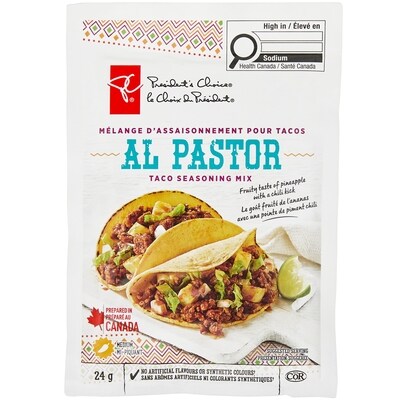 le Choix du Président Mélange d’assaisonnement pour tacos al pastor 24 g, 5,37 $/100g