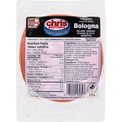Chris Brothers Bologne tranches épaisses de style champêtre 24x375.0 g, 1,33 $/100g