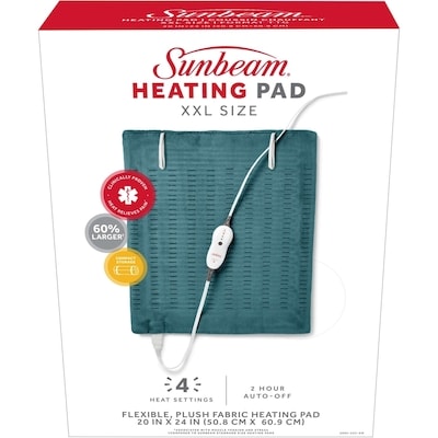 Sunbeam Heating Pad Dark Teal Xxl Size 50.8 Cm X 60.9 Cm 1 ea, $75.00/1ea