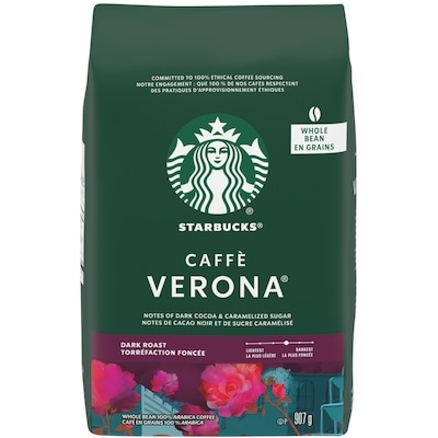 Starbucks Café En Grains 100 % Arabica Caffè Verona Torréfaction Foncée 907 g, 3,09 $/100g