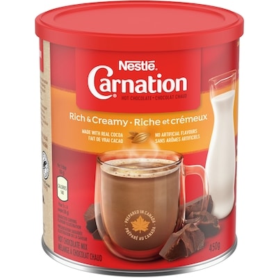 Carnation Chocolat Chaud Riche Et Crémeux 450 g, 1,56 $/100g