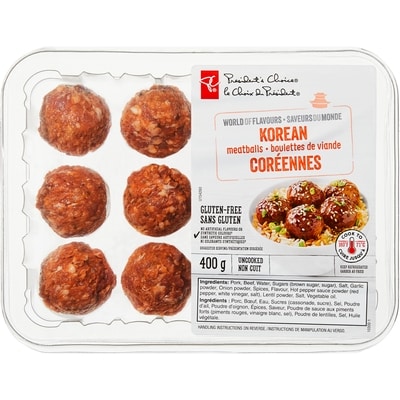 le Choix du Président Boulettes de viande coréennes Saveurs du monde 400 g, 2,50 $/100g