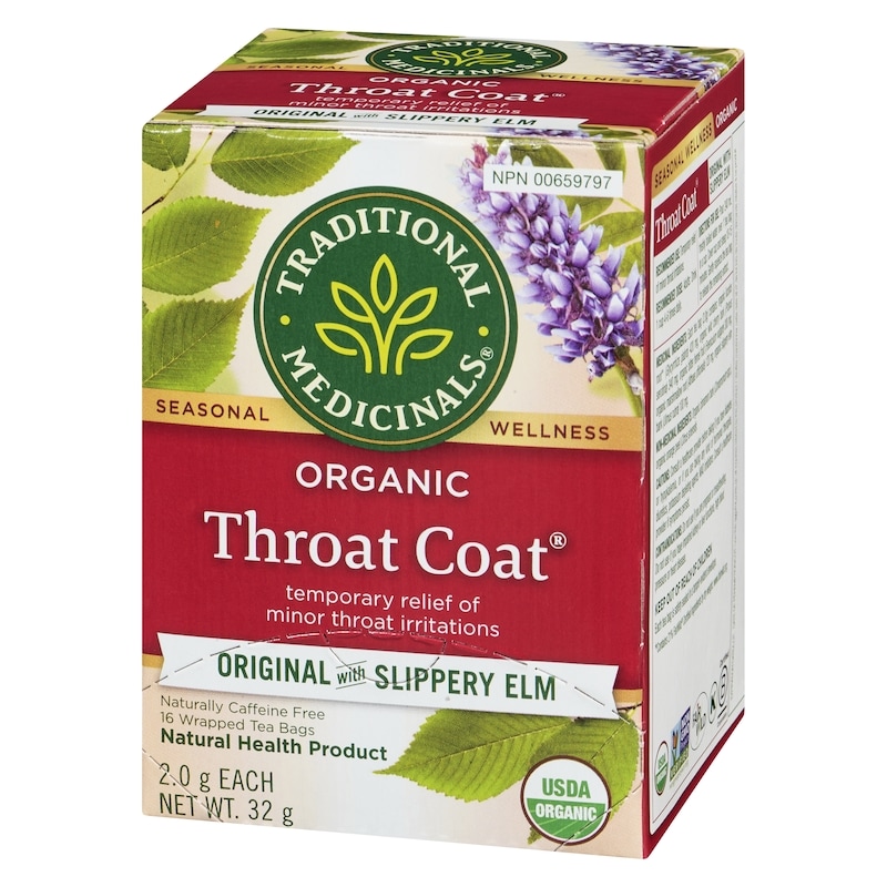 Throat Coat Original With Slippery Elm Organic Wrapped Tea Bags
