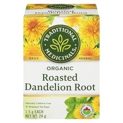 Traditional Medicinals Roasted Dandelion Root Organic Wrapped Tea Bags 16 ea, $0.39/1ea