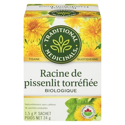 Traditional Medicinals Racine De Pissenlit Torréfiée Biologique Sachets Emballés 16 ea, 0,44 $/1ch