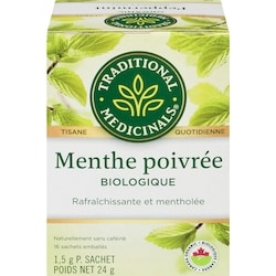 Traditional Medicinals Menthe Poivrée Biologique Sachets Emballés 16 ea, 0,34 $/1ch