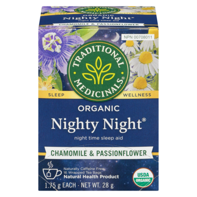 Traditional Medicinals Wrapped Tea Bags Nighty Night Original With Passionflower Organic 16 ea, $0.34/1ea