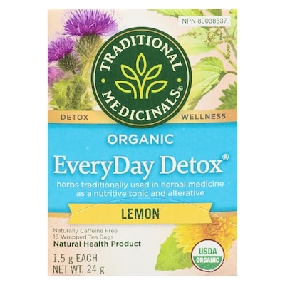 Everyday Detox Lemon Organic Wrapped Tea Bags