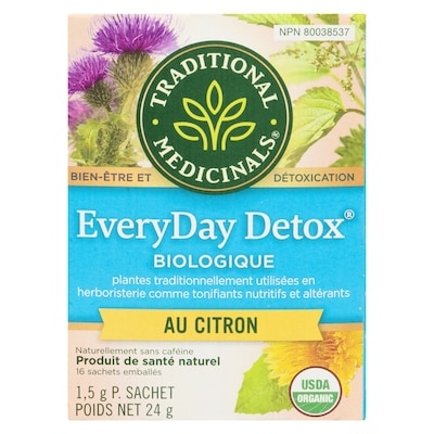 Everyday Detox Au Citron Biologique Sachets Emballés