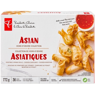 President's Choice Asian Hors d'Oeuvre Collection 772 g, $1.94/100g