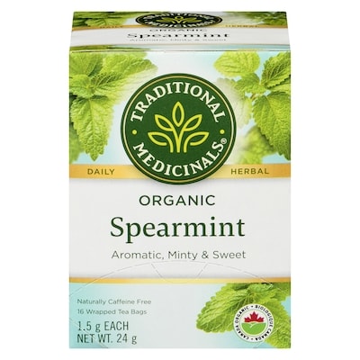 Traditional Medicinals Spearmint Organic Wrapped Tea Bags 16 ea, $0.41/1ea