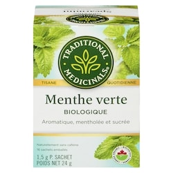 Traditional Medicinals Menthe Verte Biologique Sachets Emballés 16 ea, 0,34 $/1ch