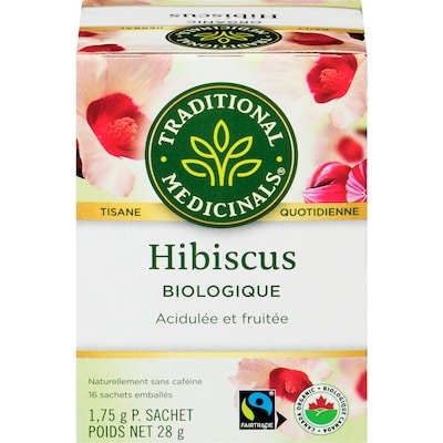 Traditional Medicinals Hibiscus Biologique Sachets Emballés 16 ea, 0,44 $/1ch