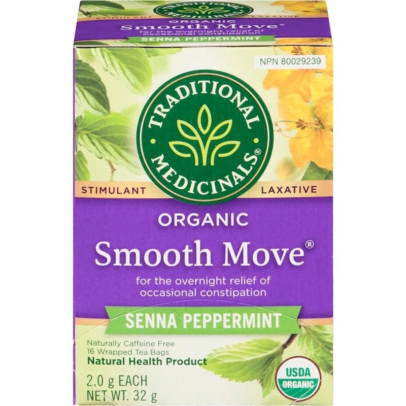 Smooth Move Senna Peppermint Organic Wrapped Tea Bags
