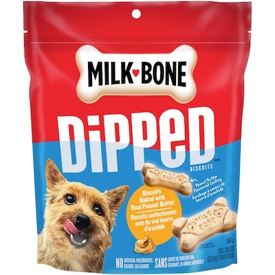 Milk-Bone Gâteries Pour Chiens Biscuits Confectionnés Avec Du Vrai Beurre D'Arachide 340 g, 1,91 $/100g