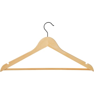 Natural Wooden Hangers 20 Pack