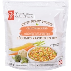 President's Choice Riced Ready Veggie California Blend 500 g, $1.00/100g