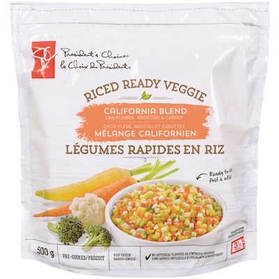 President's Choice Riced Ready Veggie California Blend 500 g, $1.00/100g