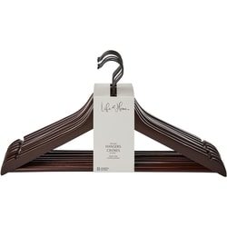 Dark Wooden Hangers 8 Pack