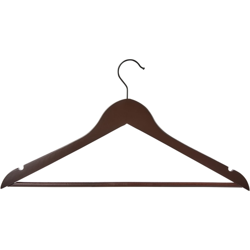 Dark Wooden Hangers 8 Pack