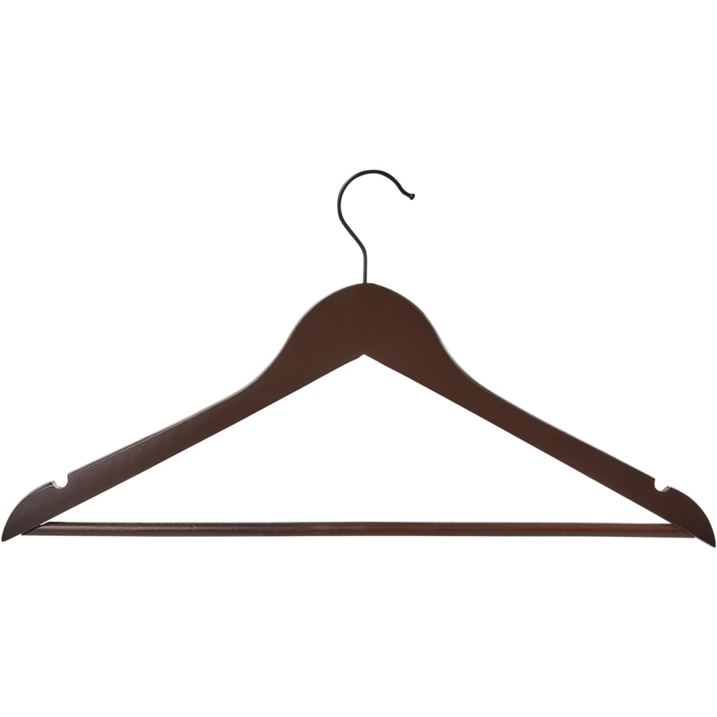 Dark Wooden Hangers 8 Pack