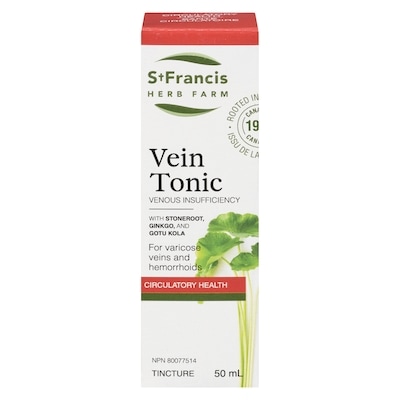 St Francis Herb Farm Vein Tonic Circulatory Health Tincture 50 ml, $44.98/100ml