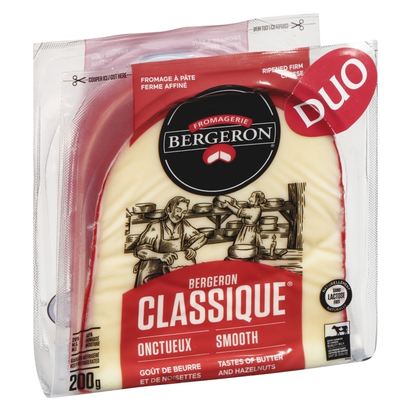 Ripened Firm Cheese Bergeron Classique Smooth Duo 28% M.F.