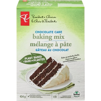 President's Choice Plant Based Chocolate Cake Baking Mix 454 g, $1.76/100g